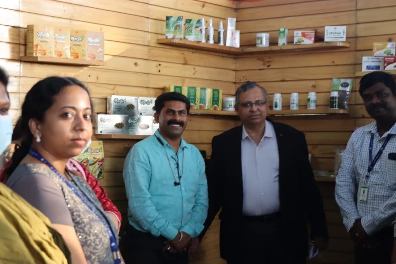 MiracleTree products displayed on the showroom shelves