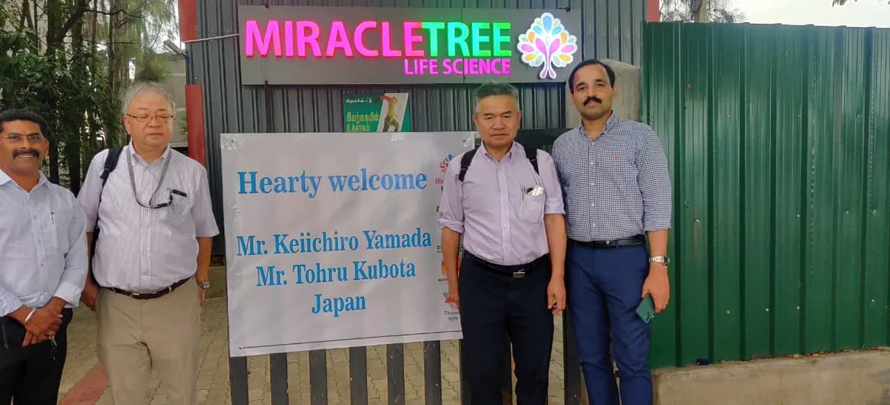 A welcome board for visitors Mr Keiichiro Yamada and Mr Tohru Kubota from Japan