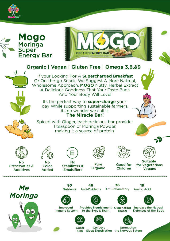 Mogo™ Moringa Energy Bar | 10 Bars Per Pack