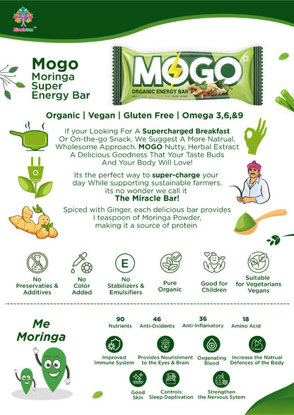 Mogo™ Moringa Energy Bar | 10 Bars Per Pack