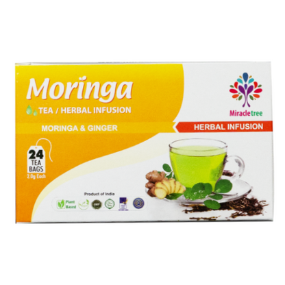 Moringa With Ginger Herbal Tea | 24 Tea Bags