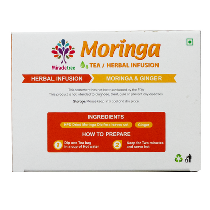 Moringa With Ginger Herbal Tea | 24 Tea Bags