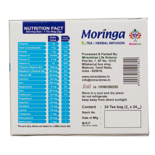 Moringa with Peppermint Herbal Tea | 24 Tea Bags