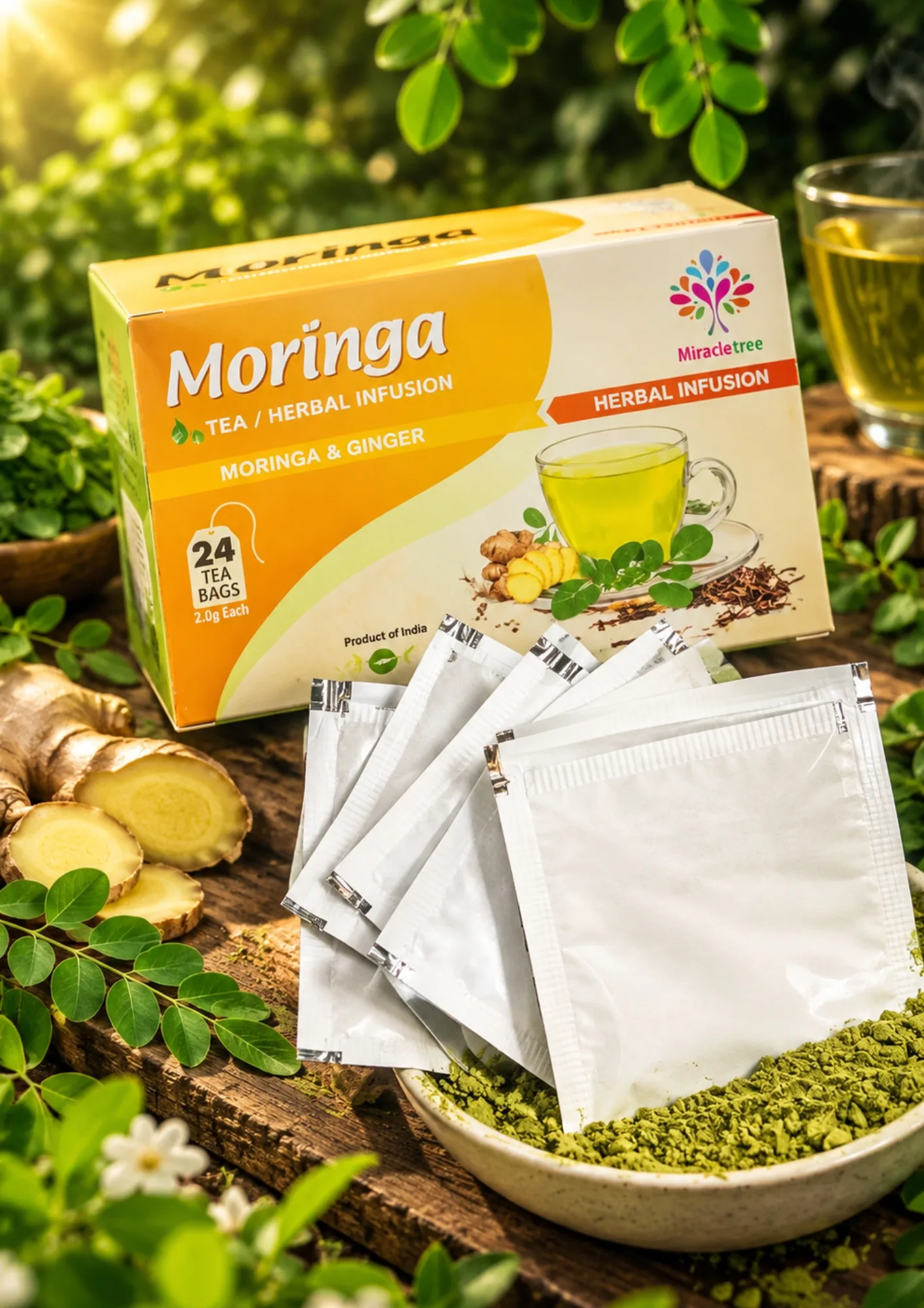 Moringa With Ginger Herbal Tea