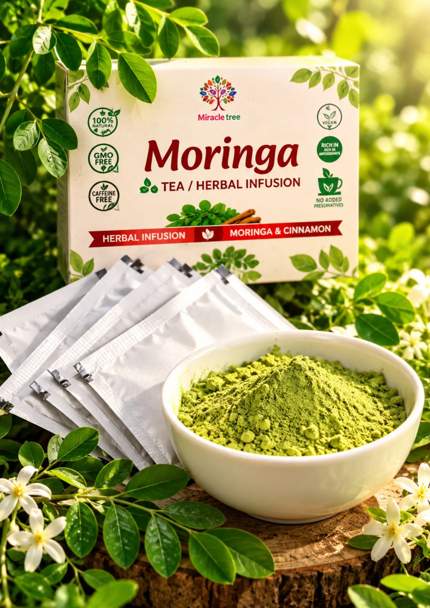 Moringa with Cinnamon Herbal Tea